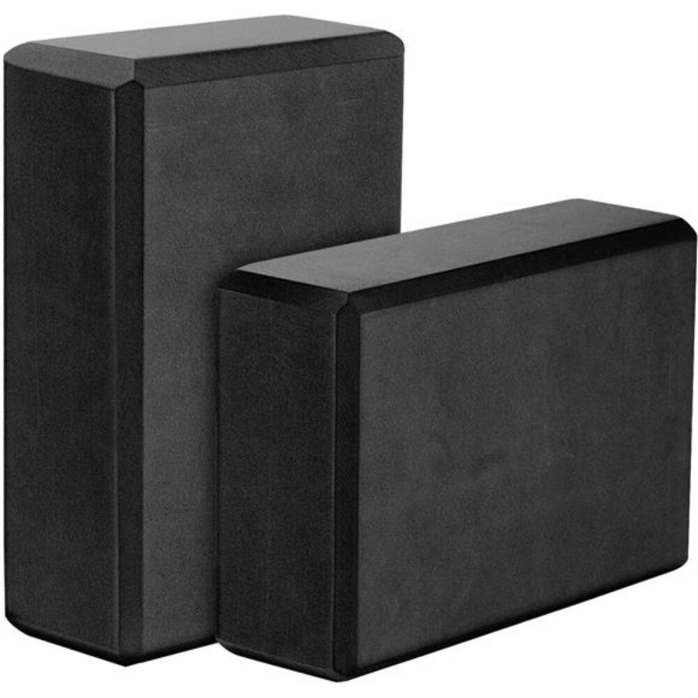 Thin Yoga Blocks 2 Pack, 9" x 6" x 3" High Density EVA Foam Yoga Block